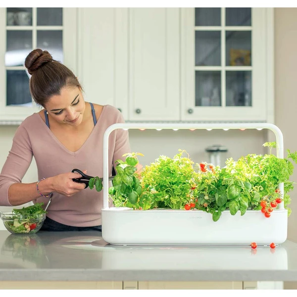 Click and Grow Smart Garden 9 šikovný kvetináč + 9ks kapsúl so semienkami biely - Kvetináče - Obrázok 4LEQ000401