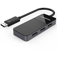 PremiumCord DisplayPort/3x DisplayPort redukcia 8K čierna - Káble a redukcie