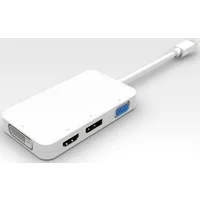 PremiumCord Mini DisplayPort -> DisplayPort/HDMI/DVI-D/VGA redukcia 0,2m biela - Káble a redukcie