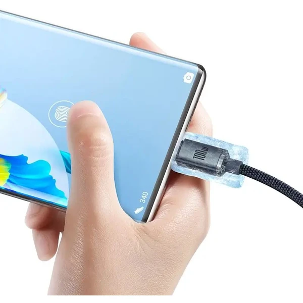 Baseus CAJY000401 Crystal Shine Series Dátový Kábel USB - USB-C 100W 1,2m Black - Káble - Obrázok 4NRL100501