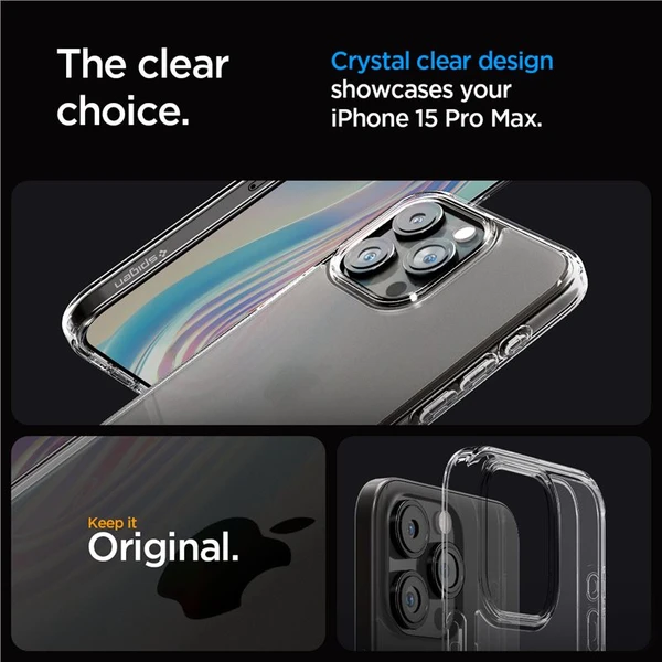 Spigen Ultra Hybrid kryt iPhone 15 Pro Max priehľadný - Puzdra - Obrázok 4NW8000601