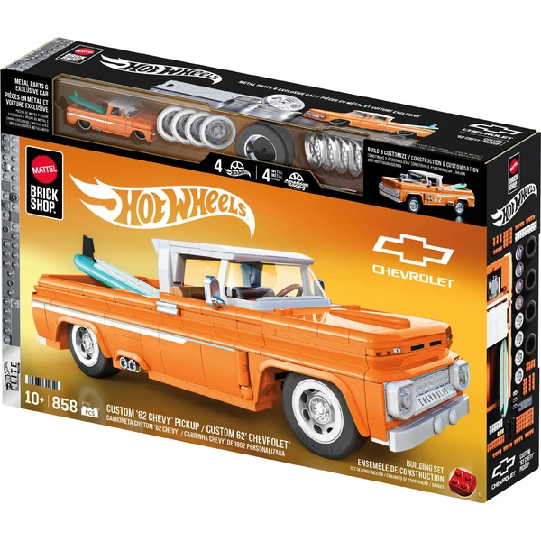Mattel Brick Shop zostaviteľný model Hot Wheels - Custom 62 Chevy Pickup (Elite series) - Stavebnica - Obrázok 4NWG000K01