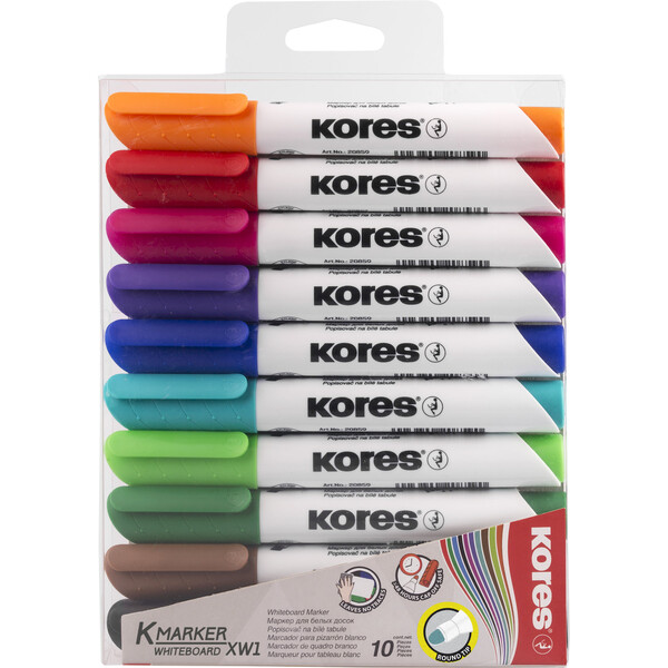 Kores K-MARKER popisovače na biele tabule s okrúhlym hrotom 10 kusov