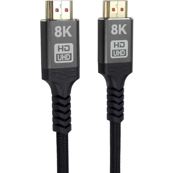PremiumCord HDMI 2.1/HDMI 2.1 opletený kábel s ethernetom 8K 7,5m čierny - Káble a redukcie - Hlavný obrázok