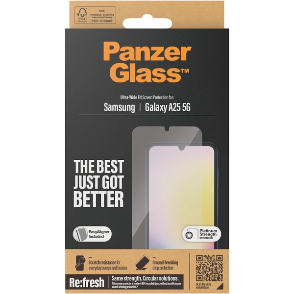 PanzerGlass Ultra-Wide Fit ochranné sklo Samsung Galaxy A25 5G s inštalačným rámčekom - Ochranné fólie a sklo - Obrázok 4S51000P01