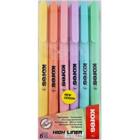 Kores HIGH LINER popisovače 6 farieb - Popisovače
