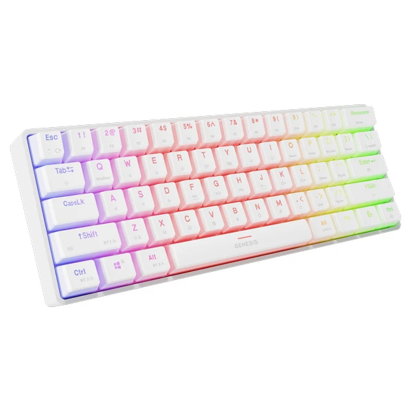 GENESIS THOR 660 G2 bezdrôtová herná klávesnica biela (Gateron Brown) - Klávesnice - Obrázok 4S9E000K01
