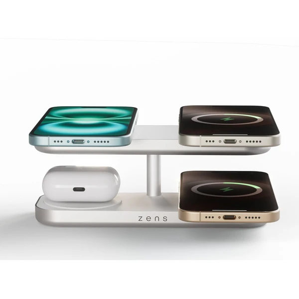 ZENS Quattro Charger Pro 4 MagSafe/Qi2 nabíjacia stanica (4x 15W) biela - Nabíjačky - Obrázok 4SAL000K01