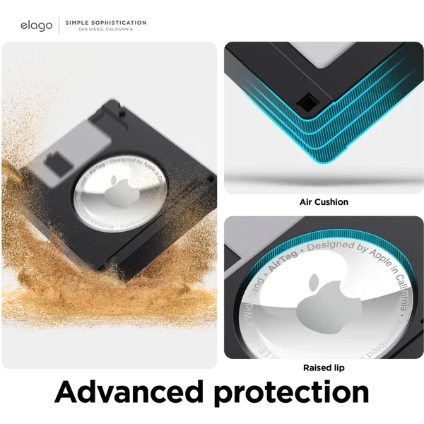 ELAGO Floppy Disk puzdro pre Apple AirTag čierne - Puzdra - Obrázok 4TEM100501