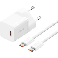 Baseus GaN5 30W USB-C nabíjačka do siete biela - Nabíjačky