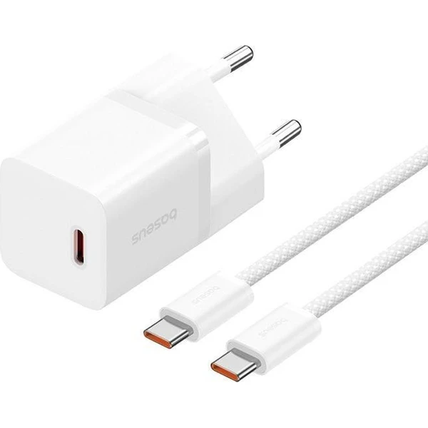 Baseus GaN5 30W USB-C nabíjačka do siete biela - Nabíjačky - Hlavný obrázok