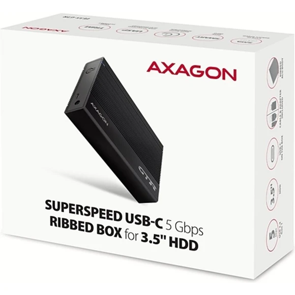 AXAGON EE35-GTR RIBBED externý box pre 3,5“ disk - Externé boxy - Obrázok 4YS6000701