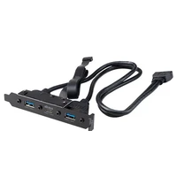 Akasa PCI bracket na 3x USB 3.1, 2x USB Type-A, 1x USB Type-C (AK-CBUB52-50BK) - Káble