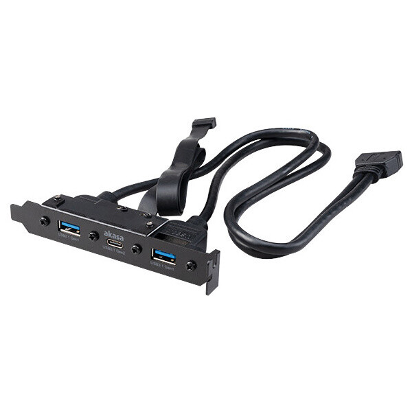 E-shop Akasa PCI bracket na 3x USB 3.1, 2x USB Type-A, 1x USB Type-C (AK-CBUB52-50BK)