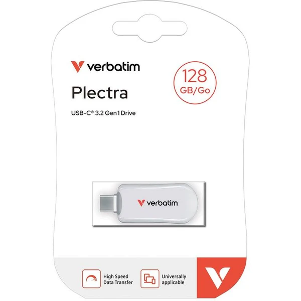 VERBATIM Plectra 128GB USB-C 3.2 Gen 1 flashdisk biely - Flashdisky - Obrázok 4ZIL000K01