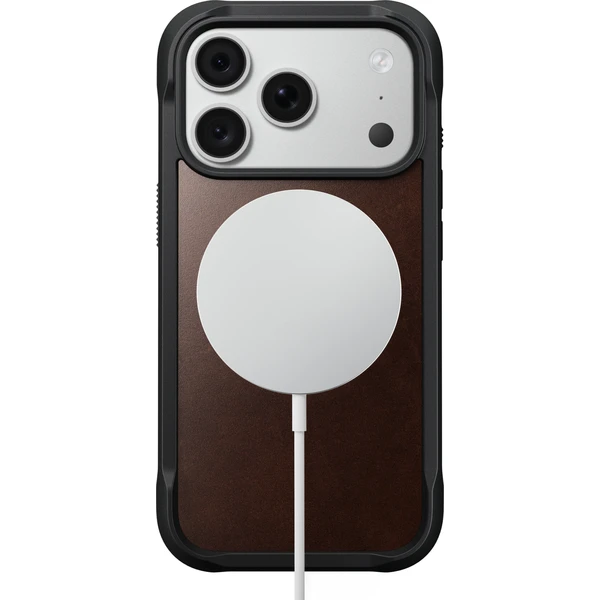 Nomad Rugged Leather (Horween) MagSafe kožený kryt iPhone 17 Pro/18 Pro Rustic Brown - Puzdra - Obrázok 4a24b4394d974b4fb47850a50706f3e3