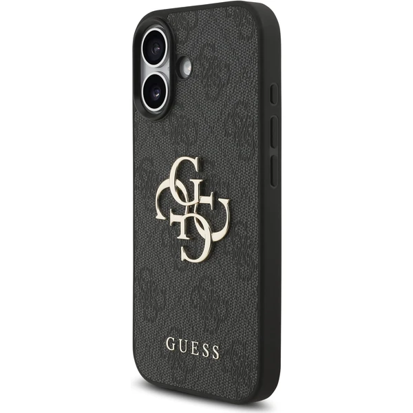 Guess PU 4G Metal Logo Strap kryt iPhone 17 čierny - Puzdra - Obrázok 4a46bd49bb3a4ea1a151f13c4ba33072