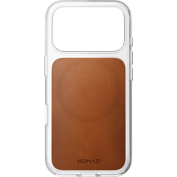 Nomad Clear Leather (Horween) MagSafe kryt iPhone 17 Pro/18 Pro Saddle - Puzdra - Obrázok 4a758a6f708e47d7a1e85b2515702657