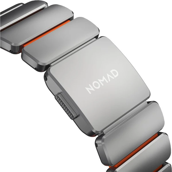 Nomad Stratos Band FKM remienok Apple Watch 45/46/49mm Natural Titanium/Ultra Orange - Remienky - Obrázok 4a8b65b79b4043098a63d9948aaa5571