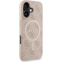 Guess PU Leather 4G Colored Ring Strap MagSafe kryt iPhone 16 ružový - Puzdra