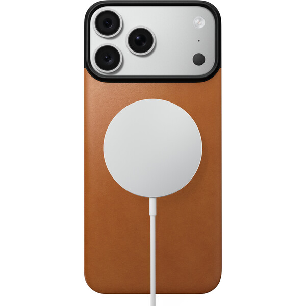 Nomad Magnetic Leather Back (Horween) MagSafe kožený kryt iPhone 17 Pro Max/18 Pro Max Saddle - Puzdra - Obrázok 4ac7f7994198415d857ad53064fab73e