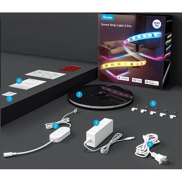 Govee Strip Light 2 Pre RGBICWW Matter LED pásik, 5m - Inteligentné osvetlenie - Obrázok 4b0a1a4b81894da09557dbfe5a3a5161