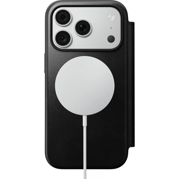 Nomad Modern Leather Folio (Horween) MagSafe kožené puzdro iPhone 17 Pro/18 Pro Black - Puzdra - Obrázok 4b2195f2fe484c0790cb170b0ac85edf
