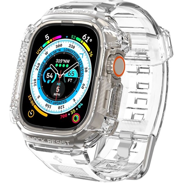 Spigen Rugged Armor Pro krytý s remienkom Apple Watch Ultra 3/2/1 (49mm) číry