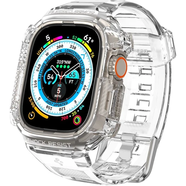 Spigen Rugged Armor Pro krytý s remienkom Apple Watch Ultra 3/2/1 (49mm) číry - Puzdra - Hlavný obrázok