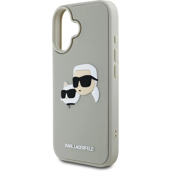Karl Lagerfeld 3D Rubber Double Heads kryt iPhone 16 béžový - Puzdra - Obrázok 4b2eccfe76ea448fb3c7d48fd955aaa7