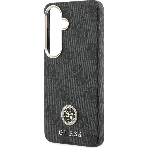 Guess PU Koža 4G Strass Logo Zlatý Rám Magnetický kryt Samsung Galaxy S26 čierny - Puzdra - Obrázok 4b49f8f3bb0a4e2e83bd65a6613784db