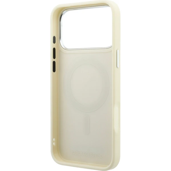 Karl Lagerfeld PU Saffiano Ring Stand MagSafe kryt iPhone 18 Pro Max béžový - Puzdra - Obrázok 4b4f5d8a7f1a417c80d73a3c482650de