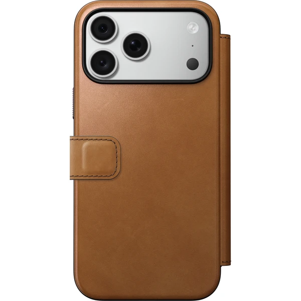 Nomad Modern Leather Folio MagSafe kožené puzdro iPhone 17 Pro Max/18 Pro Max English Tan - Puzdra - Obrázok 4b5fb82caad34614a3604e2adb657523