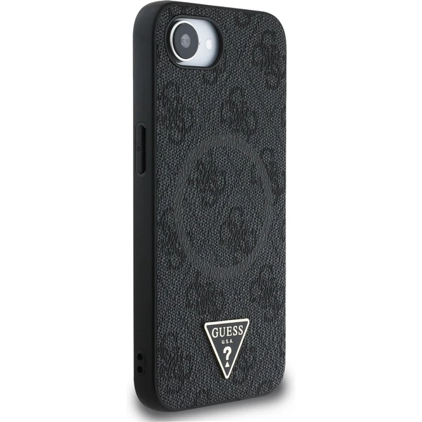 Guess PU 4G Strass Triangle Metal Logo kryt iPhone 17e/16e čierny - Puzdra - Obrázok 4b68905a7ccd411ba243327351cd365f