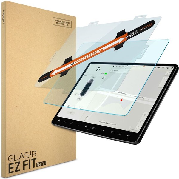 Spigen EZ Fit Refill Anti Glare Screen Protector tvrdené sklo Tesla Model Y/3
