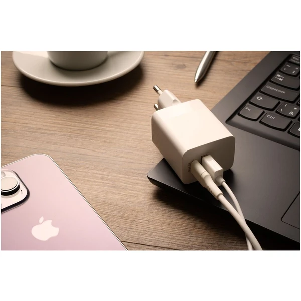FIXED Mini nabíjačka s USB-C/USB-A, PD, 45W, biela - Nabíjačky - Obrázok 4b8a90de9c004c17a8f0fdee321be054