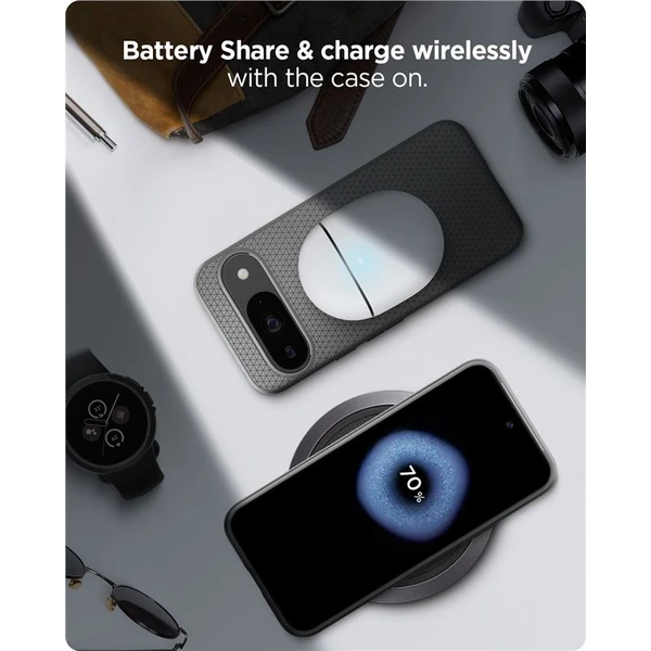Spigen Liquid Air kryt Google Pixel 9 Pro/Pixel 9 sivý - Puzdra - Obrázok 4ba4638944a2413caf5e54e394b272e9
