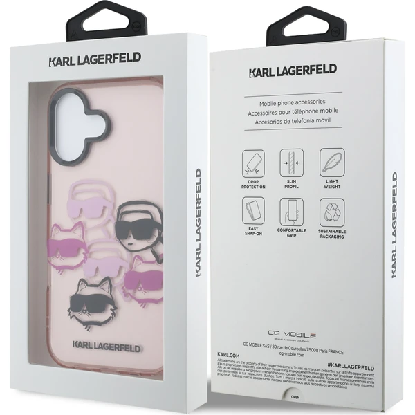 Karl Lagerfeld IML Multi K&CH Heads Zadný Kryt pre iPhone 17 ružový - Puzdra - Obrázok 4bec011008434c289e0d0b10aeb087c5
