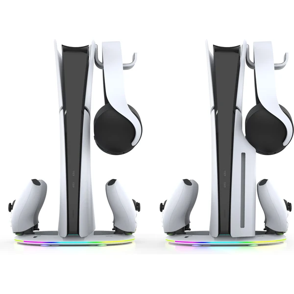 iPega P5S045 Vertikálne Nabíjací Stojan s RGB pre PS5/PS5 Slim/PS5 Pro biely - Nabíjačky - Obrázok 4becab01add94e148538bc11a63b0ced