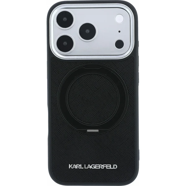 Karl Lagerfeld PU Saffiano Ring Stand MagSafe kryt iPhone 18 Pro černý - Puzdra - Obrázok 4c1a1796baa943cfae48dea75083bbcf
