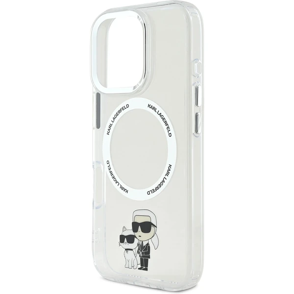 Karl Lagerfeld IML Karl and Choupette MagSafe kryt pre iPhone 16 Pre Max číry - Puzdra - Obrázok 4c7a997197dc43cd83659e45233491b8