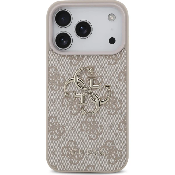 Guess PU 4G Metal Logo Zadný kryt pre iPhone 18 Pro Pink - Puzdra - Obrázok 4c98ebbd11b54e6d80859d92044cabae