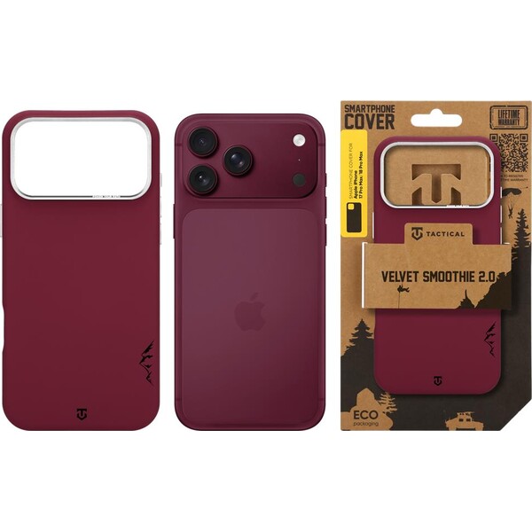 Tactical MagForce Velvet Smoothie 2.0 Kryt pre Apple iPhone 17 Pro Max/18 Pro Max Burgundy - Puzdra - Obrázok 4cbf9c8d1312461cbf344bfd14e74c42