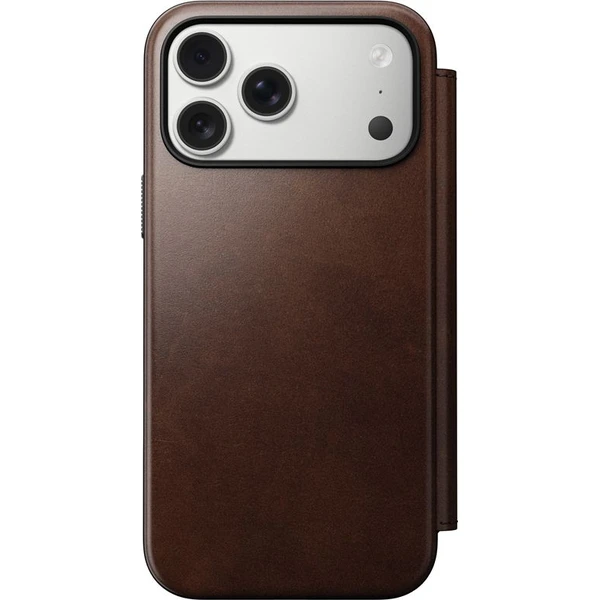 Nomad Modern Leather Folio (Horween) MagSafe kožené púzdro iPhone 17 Pro Max Rustic Brown - Puzdra - Obrázok 4ccdd50c0b6f43ad8dc18447daf3adde