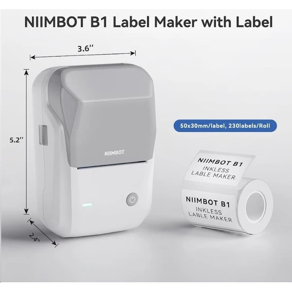 Niimbot tlačiareň štítkov B1 Smart šedá + rolka štítkov 210ks - Štítkovače - Obrázok 4cdf9d6f01634b118699e6db43e9ca02