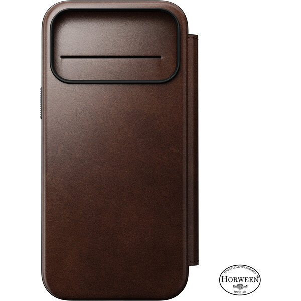 Nomad Modern Leather Folio (Horween) MagSafe kožené puzdro iPhone 18 Pro Max Rustic Brown - Puzdra - Obrázok 4ced7fc04de04b1ca9f9ec7135331eae