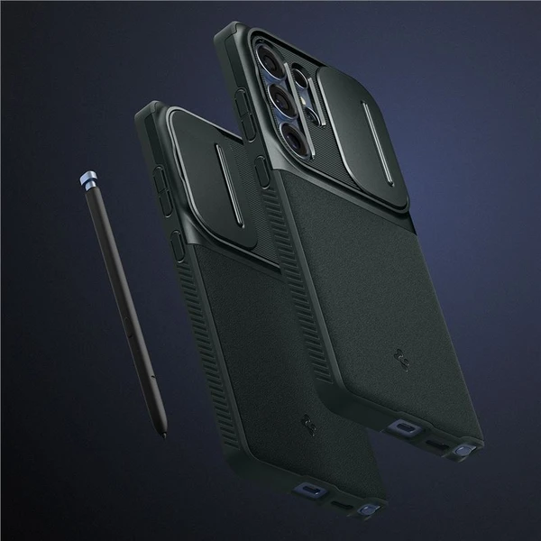 Spigen Optik Armor kryt Samsung Galaxy S25 Ultra zelený - Puzdra - Obrázok 4cede46b9e0b45f78b3f09686f349b6f