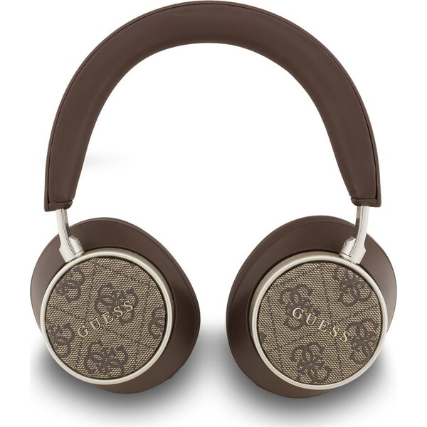 E-shop Guess PU Leather 4G Classic Logo ENC bezdrôtové slúchadlá hnedé