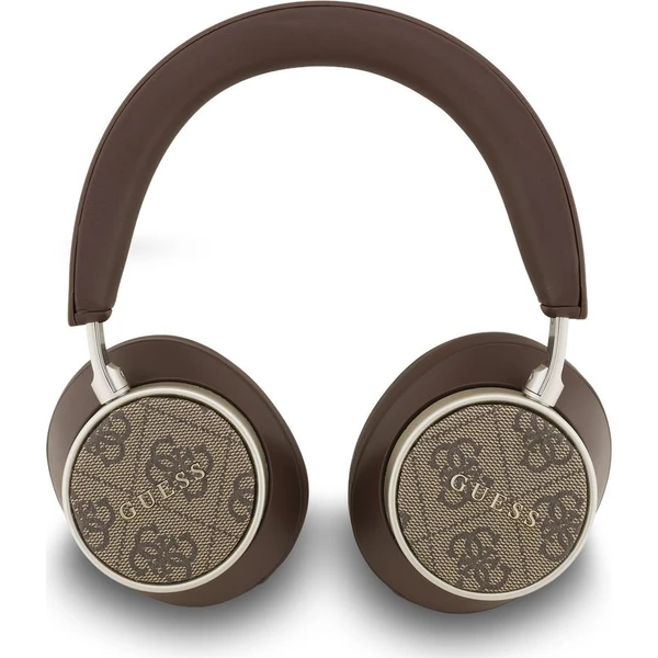 Guess PU Leather 4G Classic Logo ENC bezdrôtové slúchadlá hnedé - Slúchadlá - Hlavný obrázok
