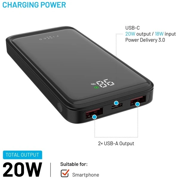 FIXED Zen2 10 powerbanka s LCD displejom a PD 20W, 10 000 mAh, čierna - Powerbanky - Obrázok 4d1161e798f14e68b45bf32dcf02a9ff